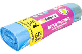 106-006 Мешки для мусора ОСОБО ПРОЧНЫЕ, 60 л, с завязками, 13 мкм, ПНД, 20 шт. в рулоне, PATERRA