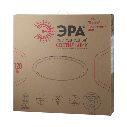 Светильник потолочный светодиодный ЭРА Классик с ДУ SPB-6-120-RC Saturn 120Вт 3000-6500К 10200Лм про