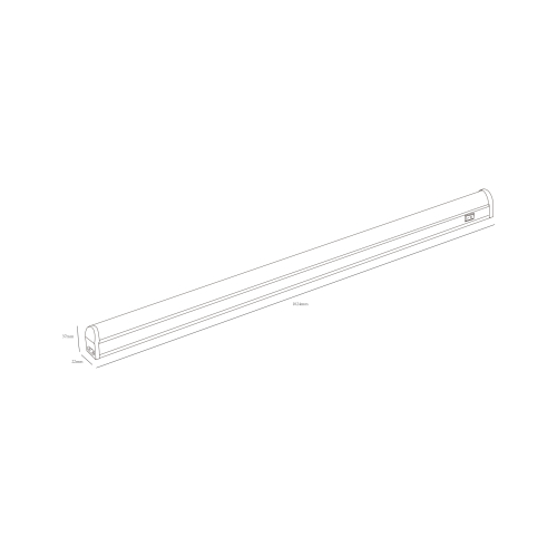 Линейный светодиодный светильник ЭРА LLED-01-14W-6500-W 14Вт 6500K L1024 с выключателем