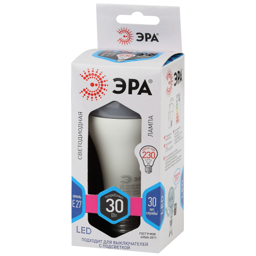 Лампа светодиодная ЭРА STD LED A65-30W-840-E27 30Вт груша нейтральный белый свет Е27
