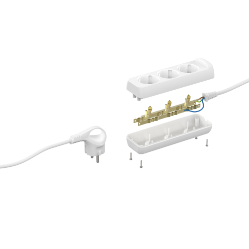 Удлинитель электрический ЭРА  UX-3e-7m с заземлением 3 розетки 7м ПВС 3x0,75мм2 10А