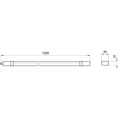 Линейный светодиодный светильник ЭРА SPP-301-36-4K-P 36Вт 4000К IP65 1200 прозрачный