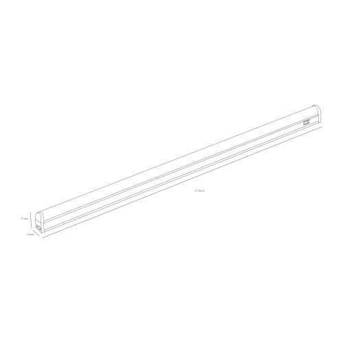 Линейный светодиодный светильник ЭРА LLED-01-16W-4000-W 16Вт 4000K L1174мм с выключателем