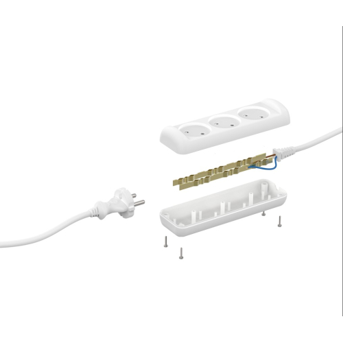 Удлинитель электрический ЭРА  U-3-10m-2x1 без заземления 3 розетки 10м ПВС 2x1мм2 10А