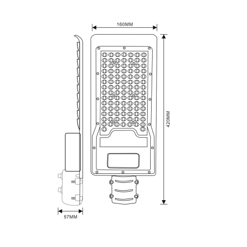 Светильник уличный светодиодный ЭРА SPP-502-0-50K-100 100Вт 5000К IP65 КСС Ш