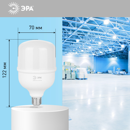 Лампа светодиодная POWER ЭРА RED LINE LED T70-25W-6500-E27 R 25Вт колокол холодный белый свет E27