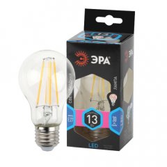 Лампа светодиодная ЭРА F-LED A60-13W-840-E27 Е27 / Е27 13Вт филамент груша нейтральный белый свет