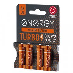 Батарейка алкалиновая Energy Turbo LR6/4B (AА) 107051
