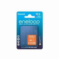 Акк. Panasonic   eneloop BK-4MCDEC4BE(BK-4MCDE/4CP + CASE) 800mAh AAA  R03 +футляр BL4