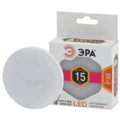 Лампа светодиодная ЭРА STD LED GX-15W-827-GX53 15Вт таблетка теплый белый свет GX53