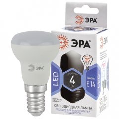 Лампа светодиодная ЭРА STD LED R39-4W-860-E14 4Вт рефлектор холодный дневной свет Е14