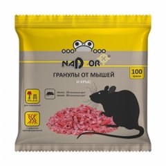 NASA368 Гранулы от мышей и крыс, 100г Nadzor/50