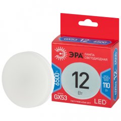 Лампа светодиодная ЭРА RED LINE LED GX-12W-865-GX53 R 12Вт таблетка холодный дневной свет GX53