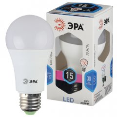 Лампа светодиодная ЭРА STD LED A60-15W-840-E27 15Вт груша нейтральный белый свет Е27
