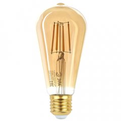 Лампа светодиодная ЭРА F-LED ST64-7W-824-E27 gold 7Вт филамент золотистый теплый белый свет Е27