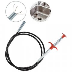 Трос сантехнический с зажимом для прочистки труб и удаления засоров, 160 см 105033