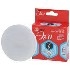 Лампа светодиодная ЭРА RED LINE ECO LED GX-6W-840-GX53 6Вт таблетка нейтральный белый свет GX53