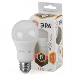 Лампа светодиодная ЭРА STD LED A60-17W-827-E27 17Вт груша теплый белый свет Е27
