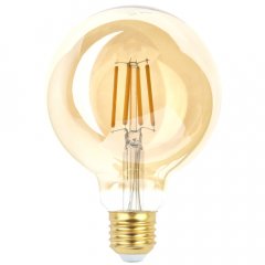 Лампа светодиодная ЭРА F-LED G95-7W-824-E27 gold 7Вт филамент шар золотистый теплый белый свет Е27
