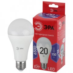Лампа светодиодная ЭРА RED LINE LED A65-20W-865-E27 R 20Вт груша холодный дневной свет Е27