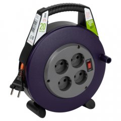 Удлинитель силовой ЭРА BPx-4-2x0,75-20m в закрытом корпусе без заземления с выключателем 4 розетки 2