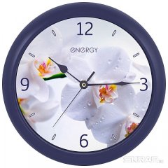 Часы настенные кварцевые ENERGY модель ЕС-110 орхидея 009483
