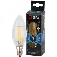 Лампа светодиодная ЭРА F-LED B35-9w-840-E14 9Вт филамент свеча нейтральный белый свет Е14