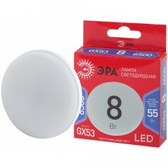 Лампа светодиодная ЭРА RED LINE LED GX-8W-865-GX53 R 8Вт таблетка холодный дневной свет GX53