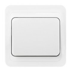 Выключатель SMARTBUY скрытая установка, 1-клавишный 10А белый, керамика Марс (SBE-02w-10-SW1-0-c)
