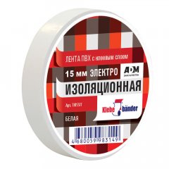 TIK551T Изолента ПВХ 15 х 10 белая Klebebander/200/8