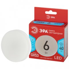 Лампа светодиодная ЭРА RED LINE LED GX-6W-840-GX53 R 6Вт таблетка нейтральный белый свет GX53