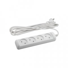 Удлинитель электрический ЭРА  U-4-3m-2x1 без заземления 4 розетки 3м ПВС 2x1мм2 10А