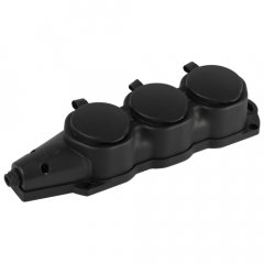 Колодка ЭРА KX-3e-B-IP44 каучуковая с заземлением 3 розетки 16A IP44 черная