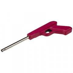 Пьезозажигалка JZDD-17-BRD, пистолет, бордовая 157428