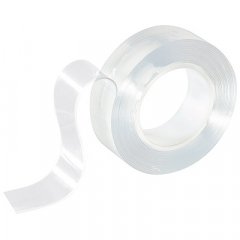 Нано-лента двусторонняя клейкая многоразовая, прозрачная, 5 м, ширина 20 мм 103911