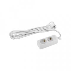 Удлинитель электрический ЭРА  UX-2e-1,5m с заземлением 2 розетки 1,5м ПВС 3x0,75мм2 10А