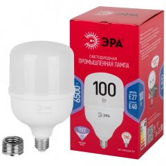 Лампа светодиодная POWER ЭРА RED LINE LED T140-100W-6500-E27/E40 R 100Вт колокол холодный белый свет
