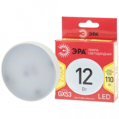 Лампа светодиодная ЭРА RED LINE LED GX-12W-827-GX53 R 12Вт таблетка теплый белый свет GX53