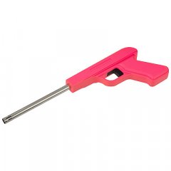 Пьезозажигалка JZDD-17-R, пистолет, красная 157422