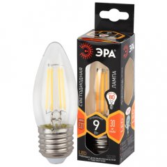 Лампа светодиодная ЭРА F-LED B35-9w-827-E27 9Вт филамент свеча теплый белый свет Е27