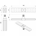 Фитолампа для растений светодиодная ЭРА GREEN LINE ФИТО-20W-PFR-E27-GR 2-х лепестковая полного спект