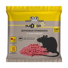 NASA367 Зерновая приманка от мышей и крыс, 100г Nadzor/50