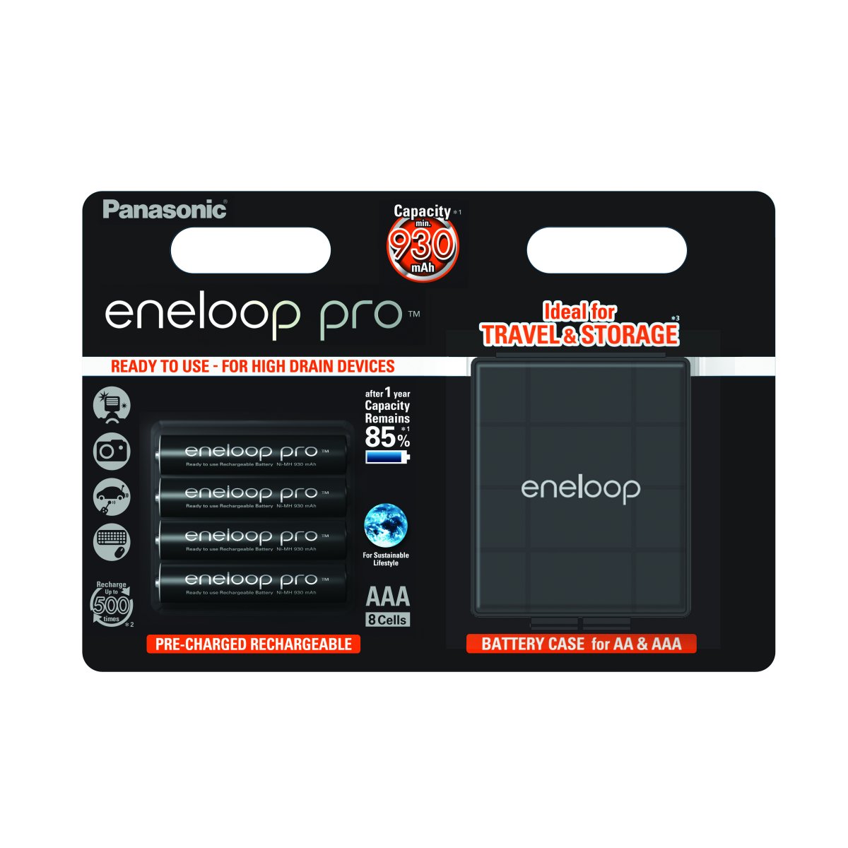 Акк. Panasonic  eneloop pro BK-3HCDEC4BE(BK-3HCDE/4CP + CASE) 2500mAh  AA  R06 +футляр BL4