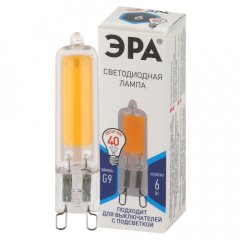 Лампа светодиодная ЭРА STD LED JCD-6W-GL-840-G9 6Вт капсула нейтральный белый свет G9