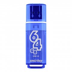 Флеш-накопитель USB 3.0  64GB  Smart Buy  Glossy  темно синий SB64GBGS-DB